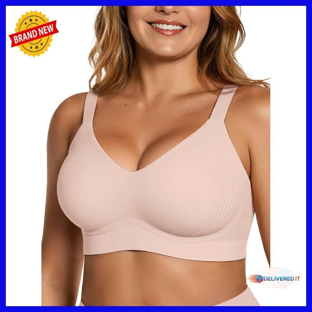 Wireless Seamless Full Coverage Bra Supportive Lounge Everyday Tshirt